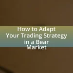 How to Adapt Your Trading Strategy in a Bear Market