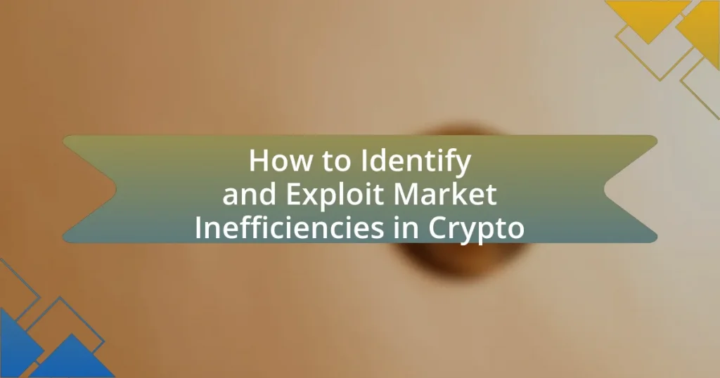 How to Identify and Exploit Market Inefficiencies in Crypto