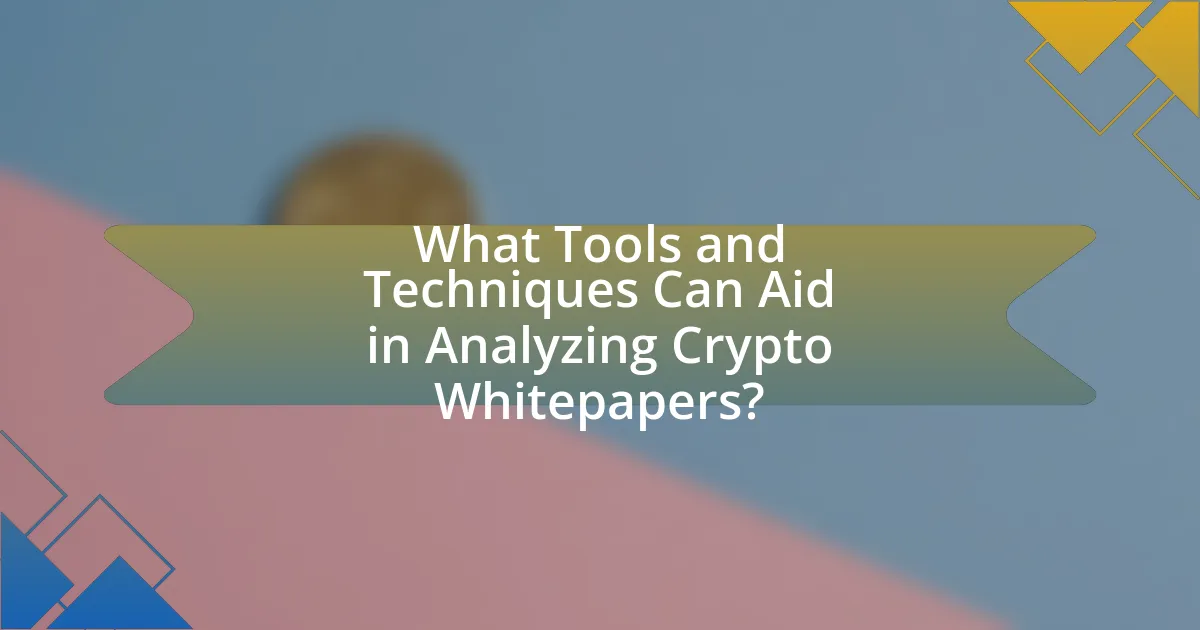 What Tools and Techniques Can Aid in Analyzing Crypto Whitepapers?
