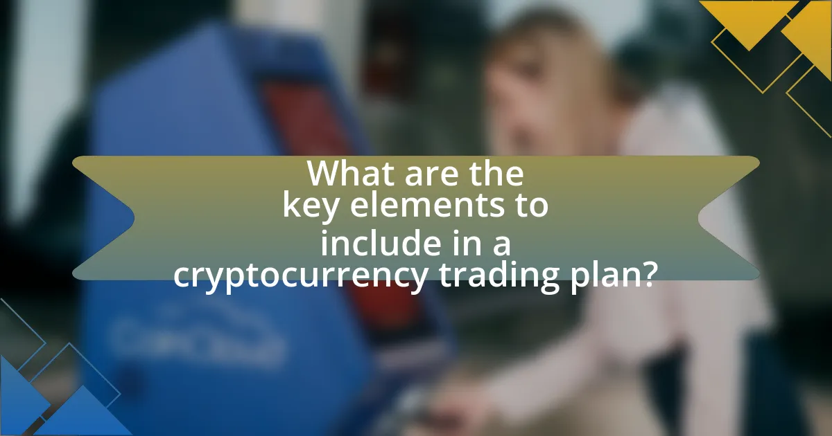 What are the key elements to include in a cryptocurrency trading plan?