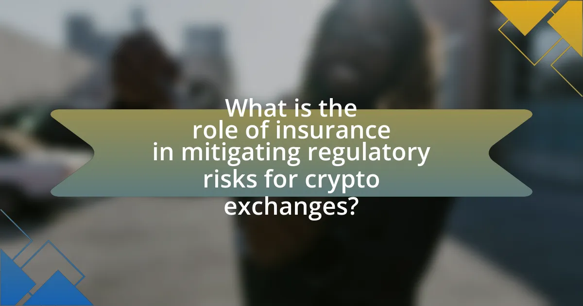 What is the role of insurance in mitigating regulatory risks for crypto exchanges?